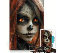 Day of The Dead Beauty Jigsaw for Adults 1000 Pieces Unwind Game Rich Color Enjoyable Challenge Art Display (38x52cm)