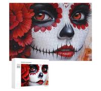 Day of The Dead Beauty Wooden Jigsaw Puzzles for Adults Intelligent Games Home Decor Artwork for Home Office 300 PCS