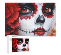 Day of The Dead Beauty Wooden Jigsaw Puzzles for Adults Intelligent Games Home Decor Artwork for Home Office 1000 PCS