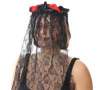 Day of the Dead Bride Set - Veil I Love Fancy Dress Multi 12 Pack