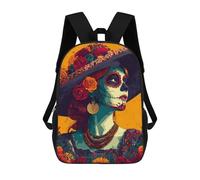 Day of The Dead Classic Mens Backpack Womens 17 Inch Shoulder Bag