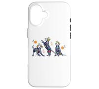 Day of the Dead Colorful Skeleton Dogs Mexican Halloween Case for iPhone 16