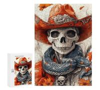Day of The Dead Cowboy Art Print Puzzle 1000 Teile Schwer Puzzle Spielzeug Lernspiel Impossible Herausforderungsspielzeug Für Erwachsene Kinder 300 PCS
