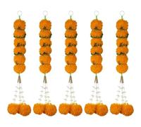 Day of the Dead Decoration Marigold Flower Garland Artificial Marigold Flower for Thanksgiving Halloween Diwali Mexican Party