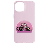 Day Of The Dead Dia De Los Muertos Sugar Skull Cat and Dog Case for iPhone 15