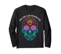 Day of The Dead Dia De Los Muertos Sugar Skull Halloween Long Sleeve T-Shirt