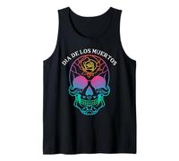 Day of The Dead Dia De Los Muertos Sugar Skull Halloween Tank Top