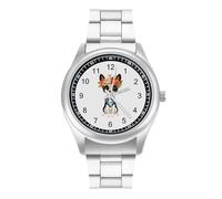 Day of The Dead Dog Chihuahua Minimalist Men's Wrist Watches Alloy Analogue Quartz Watch Fashion Accessories