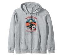 Day of the Dead Eternal Road - Sugar Skull Memorial Journey Zip Hoodie