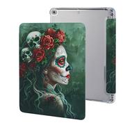 Day of The Dead Floral Skull Goth Case Compatible for IPAD 2017/2018/Air1/Air2 (9.7in) Tablet Cases Protective Stand Cover