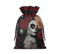 Day of the Dead Girl Patterned decorative gift bag, drawstring candy bag, reusable, suitable for storing gifts or everyday items.