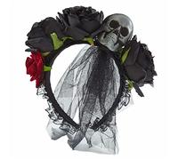 Day Of The Dead Headband Headband Goth Headpiece Halloween Skull For Women Punk Gothic Skull For Women