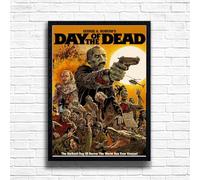 Day Of The Dead, Horror Movie Print, Scary Thriller Film Poster, A4 and A3 Size Frame Options Available,Great Home, Pub, Café, Bar Wall Art Print, House gift for horror lovers (A3 Framed (Black))