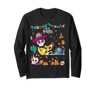 Day of The Dead Kids t Shirts Dia de Los Muertos Sugar Skull Long Sleeve T-Shirt