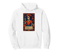 Day of the Dead La Catrina Colorful Skeleton Woman Flowers Pullover Hoodie