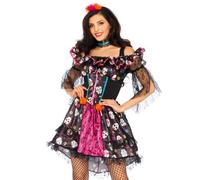 Day Of The Dead Ladies Fancy Dress Halloween Sugar Skull Leg Avenue Costume