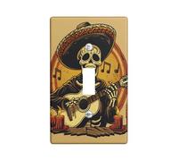 Day of the Dead Light Switch Cover Plates, Festive Skeleton Musician Wall Accents, Halloween Decor, Thermoplastic Wall Plates, Standard Size Single Toggle