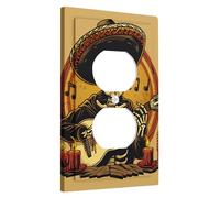 Day of the Dead Light Switch Cover Plates, Festive Skeleton Musician Wall Accents, Halloween Decor, Thermoplastic Wall Plates, Standard Size Single Duplex Outlet