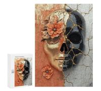 Day of The Dead Mask Art Print Puzzle 1000 Teile Schwer Puzzle Spielzeug Lernspiel Impossible Herausforderungsspielzeug Für Erwachsene Kinder 300 PCS