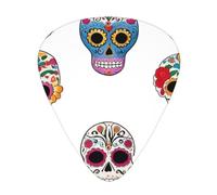 Day of the Dead Masks Printed pick set - 12 pieces, thin, medium and thick guitar picks, suitable for guitar, bass, electric guitar and ukulele