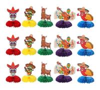 Day of the Dead Mexican Party Table Decoration Centerpiece Cinco De Mayo Party Table Decoration Honeycomb for Fiesta Mexican (Day of the Dead 15pcs)