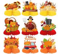 Day of the Dead Mexican Party Table Decoration Centerpiece Cinco De Mayo Party Table Decoration Honeycomb for Fiesta Mexican (Tanksgiving 9pcs)