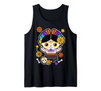Day of The Dead Mexicans Sugar Skull Girl Women Halloween Tank Top