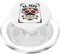 Day Of The Dead Mexico El Jefe Boss Sugar Skull Halloween PopSockets PopGrip for MagSafe