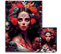 Day of The Dead Puzzle 1000 Pieces Jigsaw Impossible Jigsaw Puzzles for Adults for Birthdays And Holidays 26X38CM/10.23x14.96inch