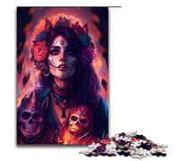Day of The Dead Puzzles for Piece Impossible Jigsaw Puzzles for Adults Educational Activity for Cognitive Skills Cognitive Skill Improvement 1000 PCS(75x50cm)