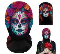Day of the Dead Realistic 3D Print Full Face Mask Halloween Mask Women, Realistic Day of the Dead Scary Mask, Scary Mask, Halloween Carnival Cosplay Masks for Adults Masquerade