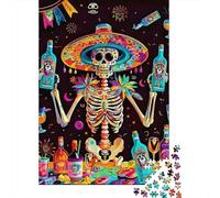 Day of the Dead Skeleton Celebration Jigsaw Puzzle for Adults 1000 Piece Jigsaw Puzzle Paper Game Night Relax Gift 38x26cm/1000pcs