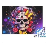 Day of The Dead Skeleton Jigsaw Puzzles for Adults Interesting Puzzles 1000 Piece Impossible Puzzle Home Decoration Gifts 70x50cm/1000pcs