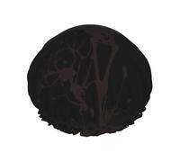 Day of the Dead Skeleton Shower Caps for Women Reusable Waterproof Soft Shower Hat Double Protection Layers