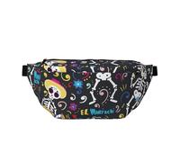Day of The Dead Skeletons Bumbag Waist Fanny Pack Crossbody Bags with Adjustable Belt for Men Women