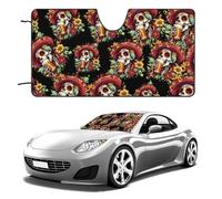Day of The Dead Skull Beer Foldable Car Windscreen for Front Window