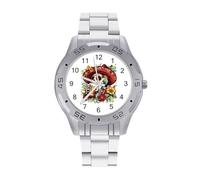 Day of The Dead Skull Beer Men's Business Watch with Stainless Strap Fashion Easy Reader Wristwatch Gifts for Men