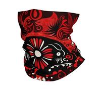 Day Of The Dead Skull Death Red Unisex Neck Warmer Comfortable Neck Gaiter Quick Drying Bandana For Tennis Running Snowboarding