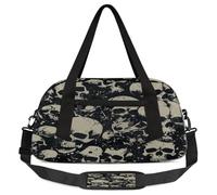 Day of The Dead Skull Kids Overnight Duffle Bags Boys Girls Teen Vintage Skull Sports Gym Bag for Weekender Travel Gymnastics Dance Ballet