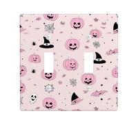 Day of the Dead Skull Light Switch Cover Plates/Outlet Covers, Grey Halloween Decorative Wall Plates, Standard Size Double Toggle