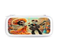 Day of The Dead Skull Mexico Day Carry Case for Switch Carrying Cover Storage Bag Protective Accessories Travel White-Style