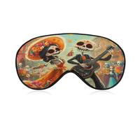 Day of The Dead Skull Mexico Day Sleep Mask Soft Eye Mask Eye Cover Eyeshade Blindfold with Adjustable Strap