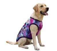 Day of The Dead Skull Thunder Pet Ice Silk Vest Summer Dog Shirts Breathable T-Shirt Soft Outfits