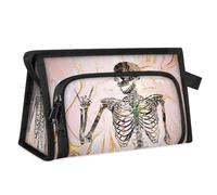 Day of The Dead Skull Travel Makeup Bag for Women Men Kids Girls Boys Skull Marble Multipurpose Wash Pouch Bag Toiletry Cosmetic Toiletries Shower Bag Organizer