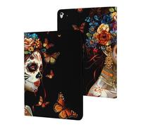 Day of The Dead Skull Woman Monarch Butterfly Tablet Case Slim Stand Protective Case Cover Tablet Cover Tablet Sleeve