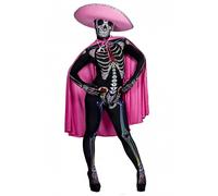 Day of the Dead Sugar Skeleton Costume I Love Fancy Dress Pink XL