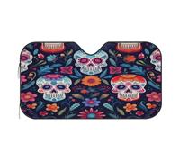 Day of the Dead Sugar Skull Car Windshield Sun Shade