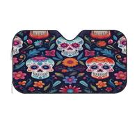 Day of the Dead Sugar Skull Car Windshield Sun Shade