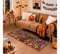 Day of The Dead Sugar Skull Cat Day of The Dead Runner Rug 2x5