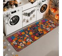 Day of The Dead Sugar Skull Cat Day of The Dead Runner Rug 2x6